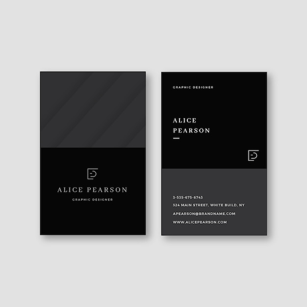 Free vector template business card abstract