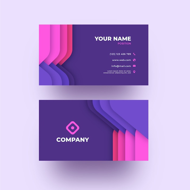 Template business card abstract