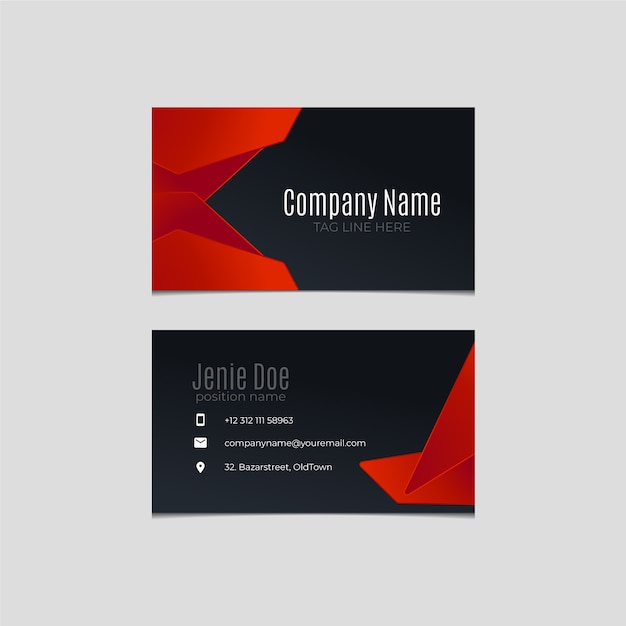 Free vector template business card abstract