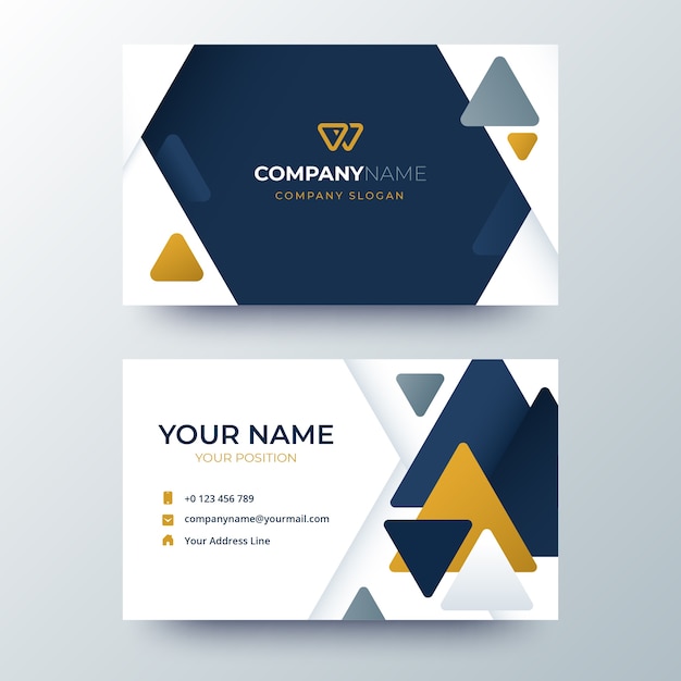 Template business card abstract