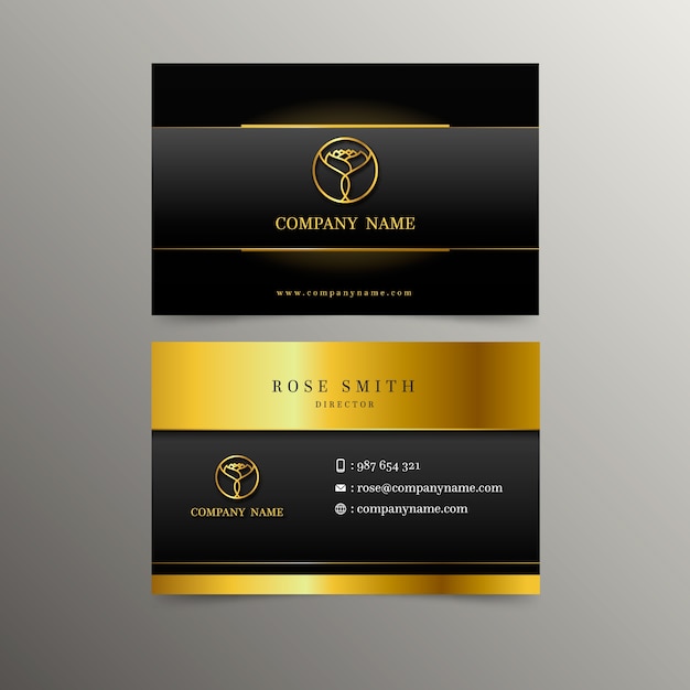 Free vector template business card luxury