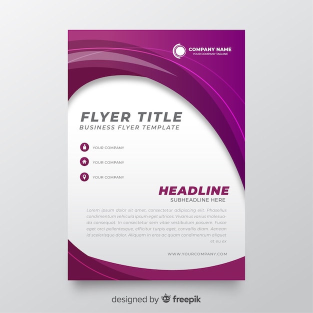 Free vector template business flyer abstract