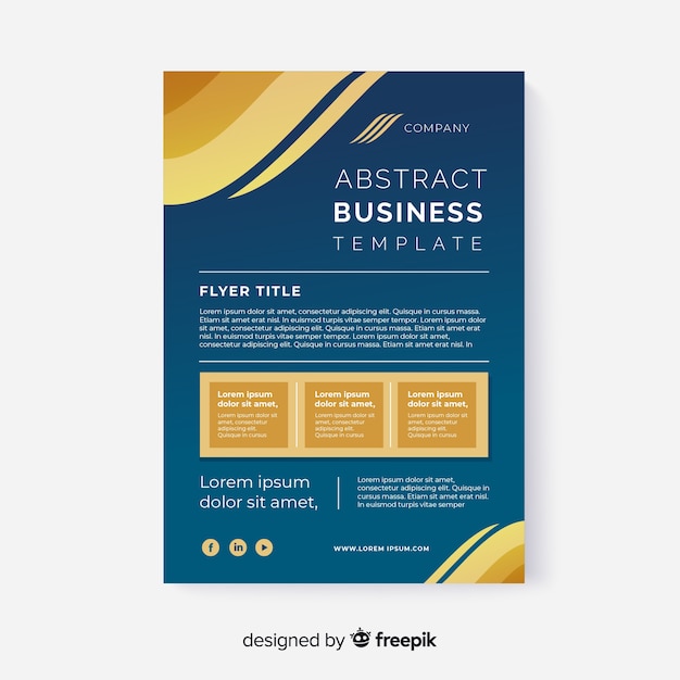 Template business flyer abstract