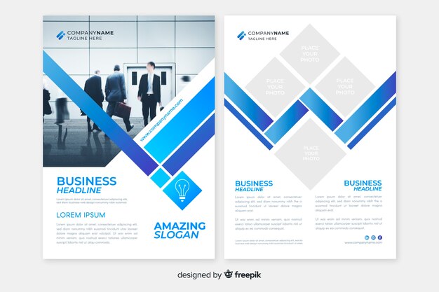 Template business flyer abstract