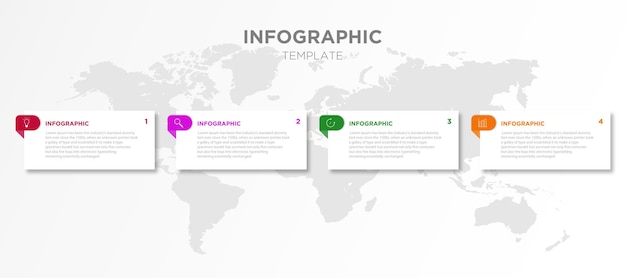 4​つ​の​オプション​の​図​と​テンプレートビジネスインフォグラフィック