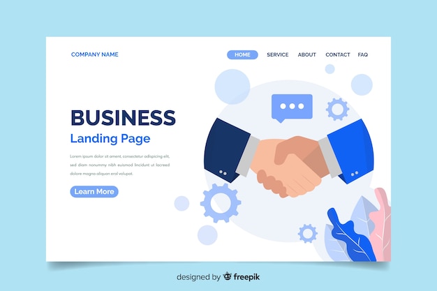 Template business landing page