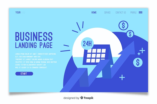 Template business landing page
