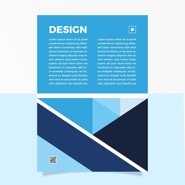Free vector template classic blue abstract flyer