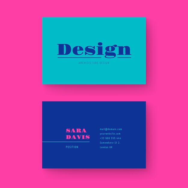 Template colorful minimal business card
