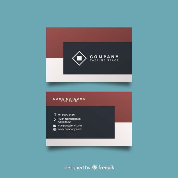 Template of elegant business card