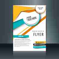 Free vector template of flyer with modern shapes