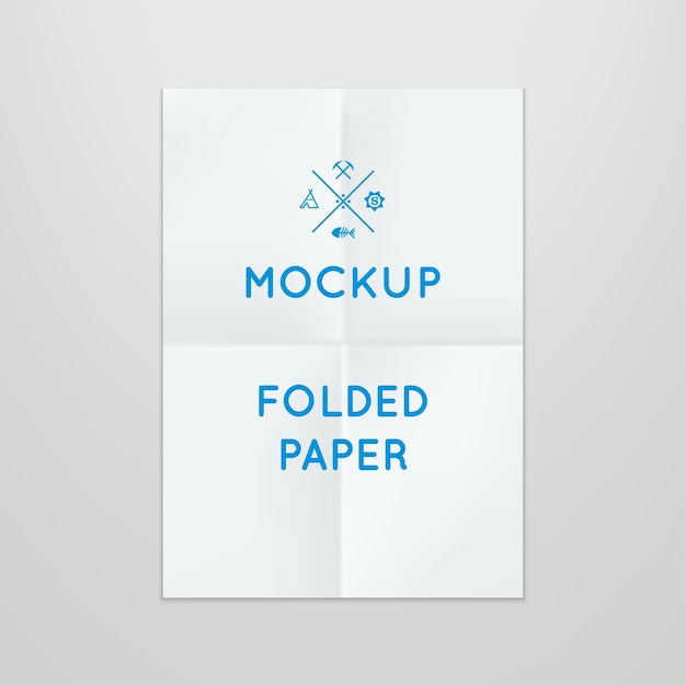 template of folded poster