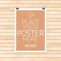 Free vector template of frame with poster