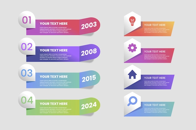 Free vector template for gradient infographic