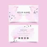 Free vector template for hand painted business cards