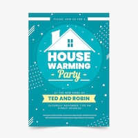 Template for housewarming party invitation