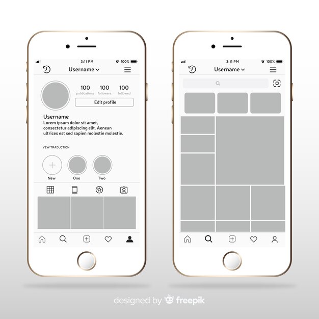 Шаблон фоторамки instagram на смартфоне