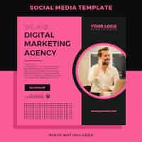 Vettore gratuito modello instagram post business