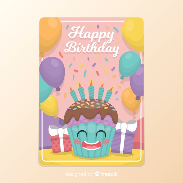 Template kids birthday invitation