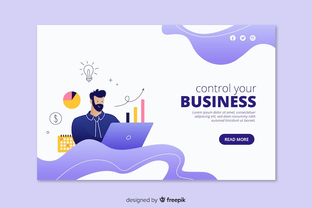 Template landing page business