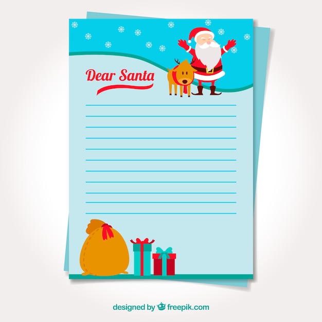 Template of a letter to santa claus