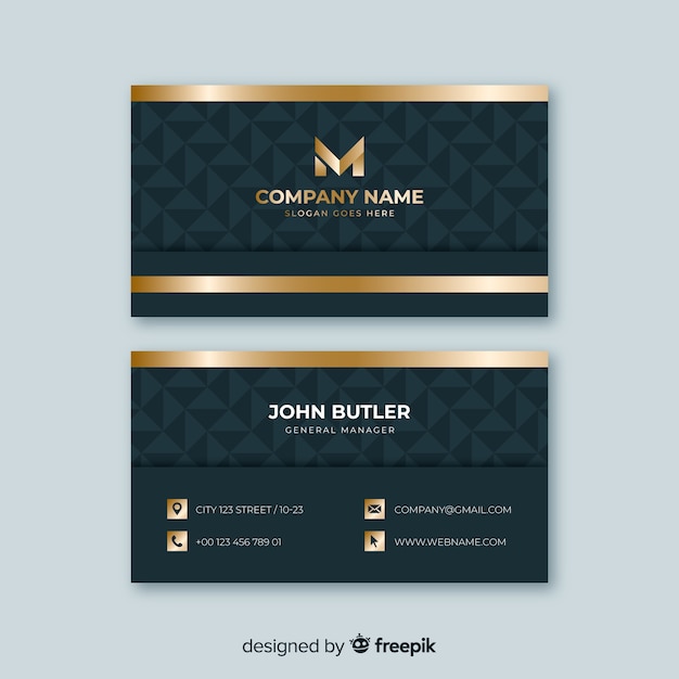 Free vector template luxury business card