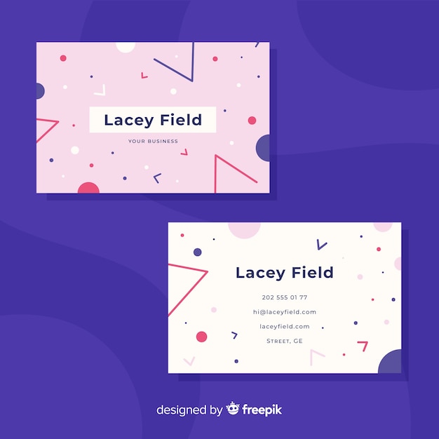 Template of memphis business card