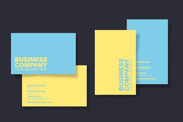 Template minimal colorful business card