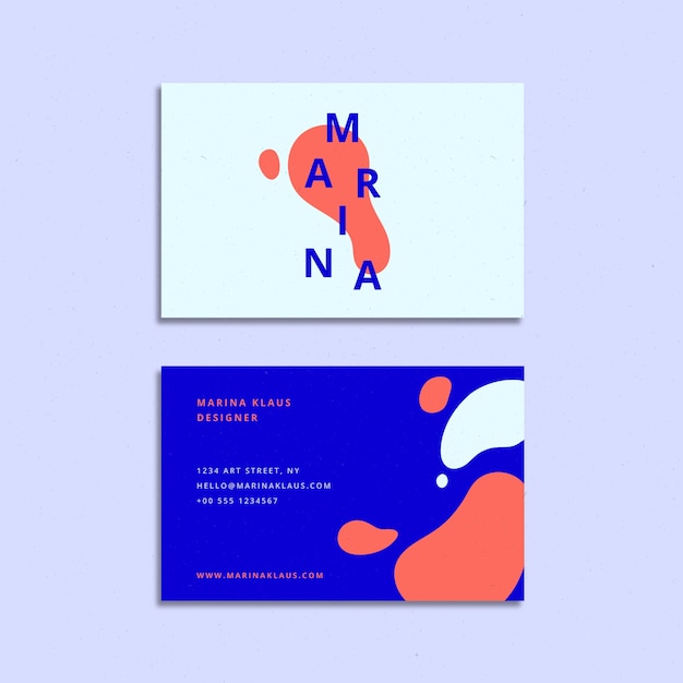 Template minimal colorful business card