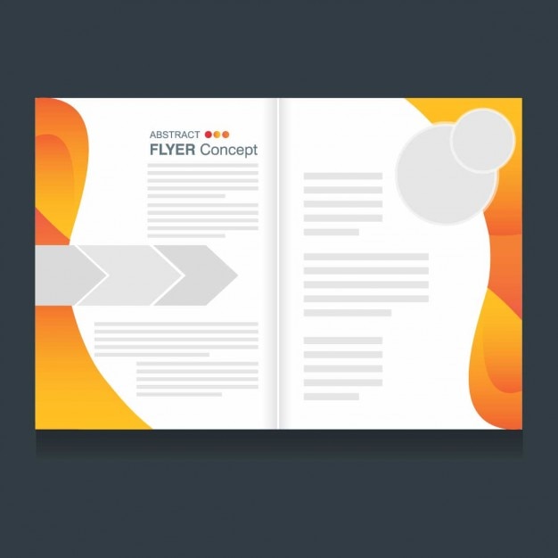 Template of modern brochure with abstract details