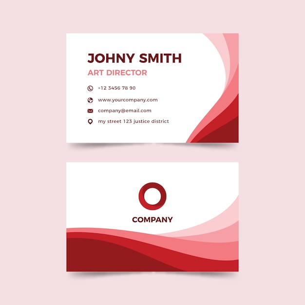 Template monochromatic abstract business card