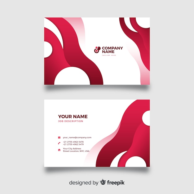 Template monochromatic abstract business card