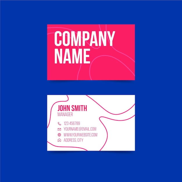 Free vector template for neon business cards