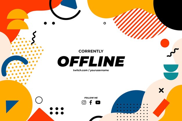 Template for offline twitch banner