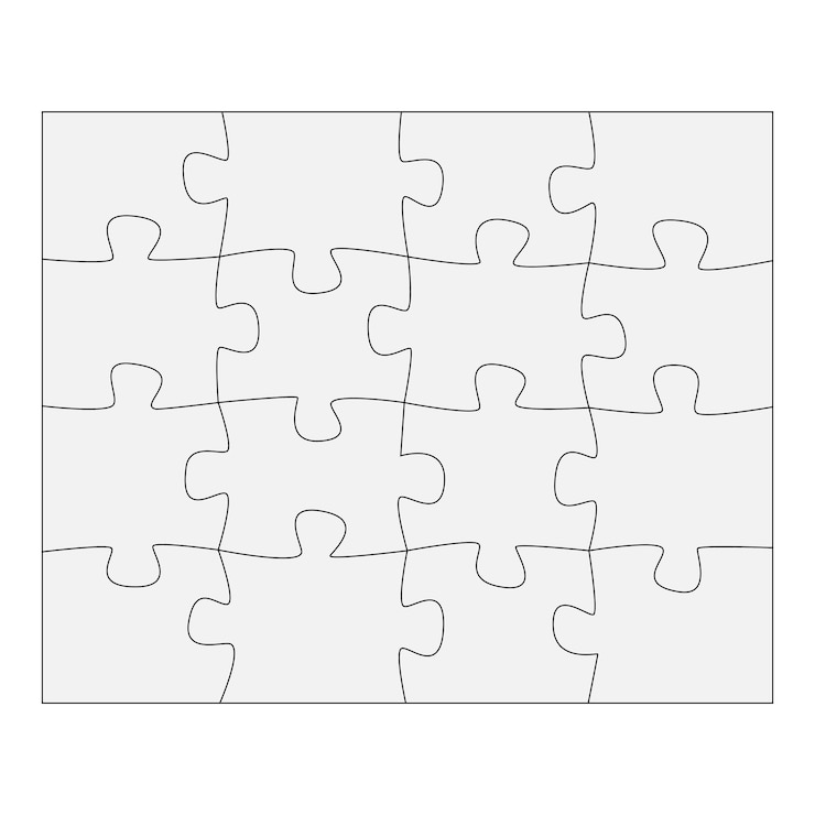 Free Vector template paper for thinking puzzles games business concept infographics puzzle pieces and jigsaw