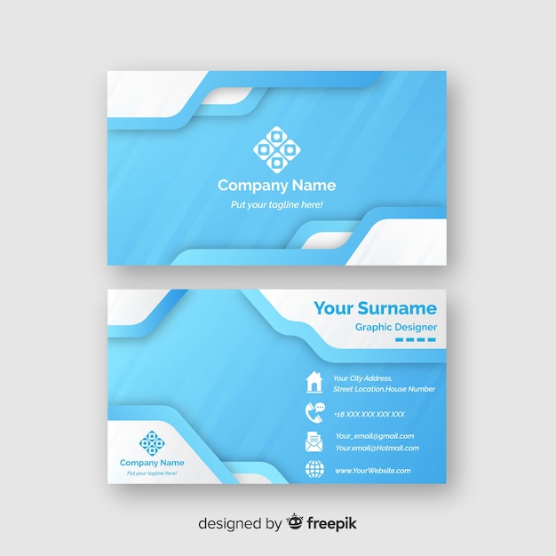 Free vector template professional business card template