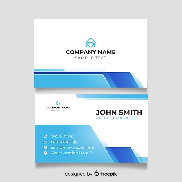 Free vector template professional business card template