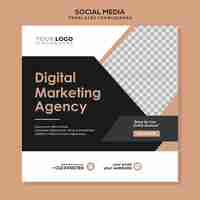 Free vector template social media post