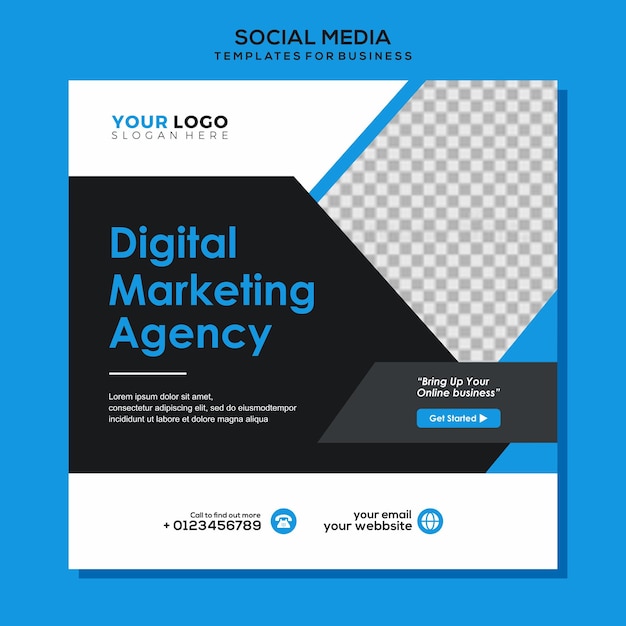 Free vector template social media post