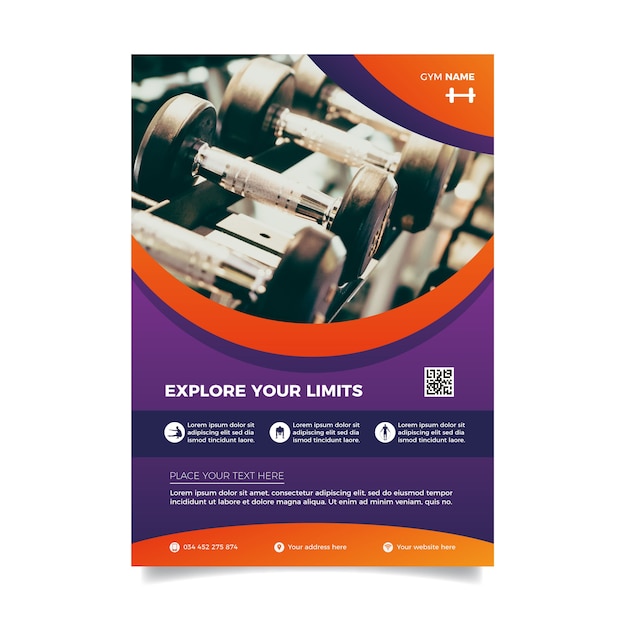 Template sport flyer with image