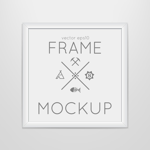 Vector Templates: Square Frame with Poster – Free Vector Download