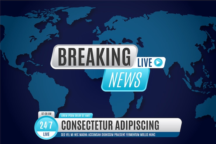 Free Vector template style live news