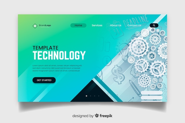 Template technology landing page