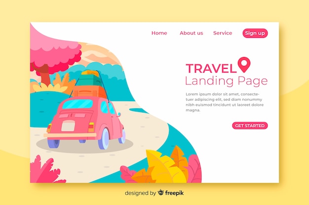 Template travel landing page