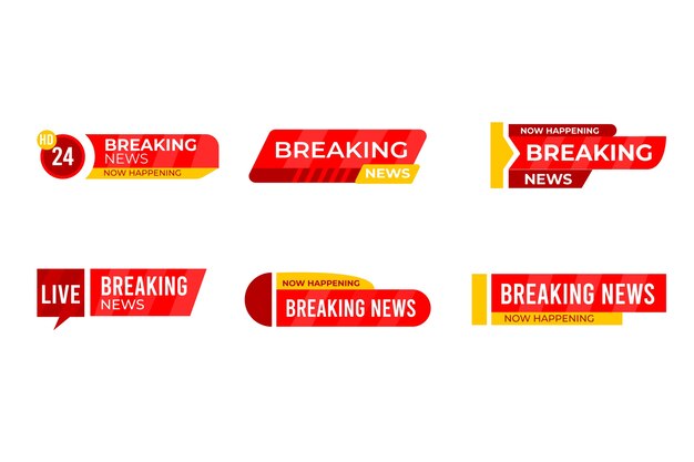 Template with breaking news design