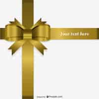 Free vector template with golden ribbon