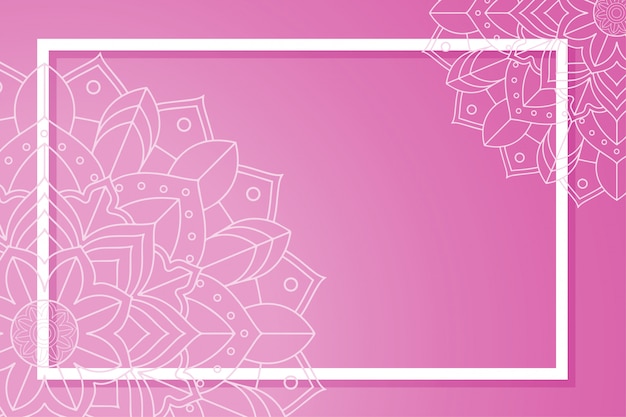 Free vector template with mandala banners