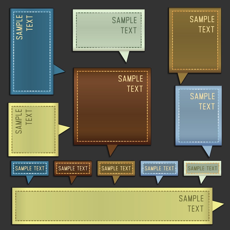 Free Vector templates for text boxes