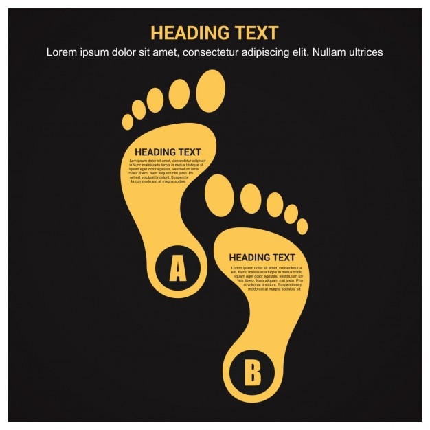 Design moderno infografica modello di piede