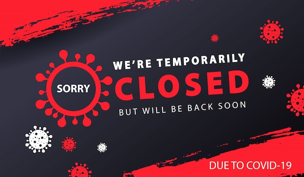 Temporarily closed banner